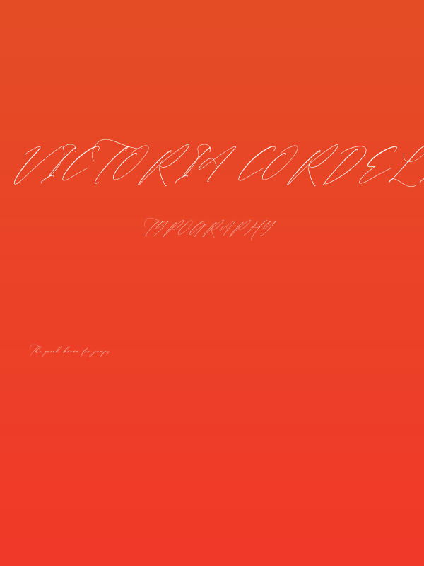 Victoria Cordeline DEMO VERSION Italic Poster