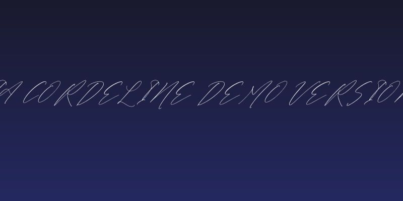 Victoria Cordeline DEMO VERSION Italic Social Header
