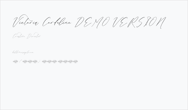 Victoria Cordeline DEMO VERSION Business Card
