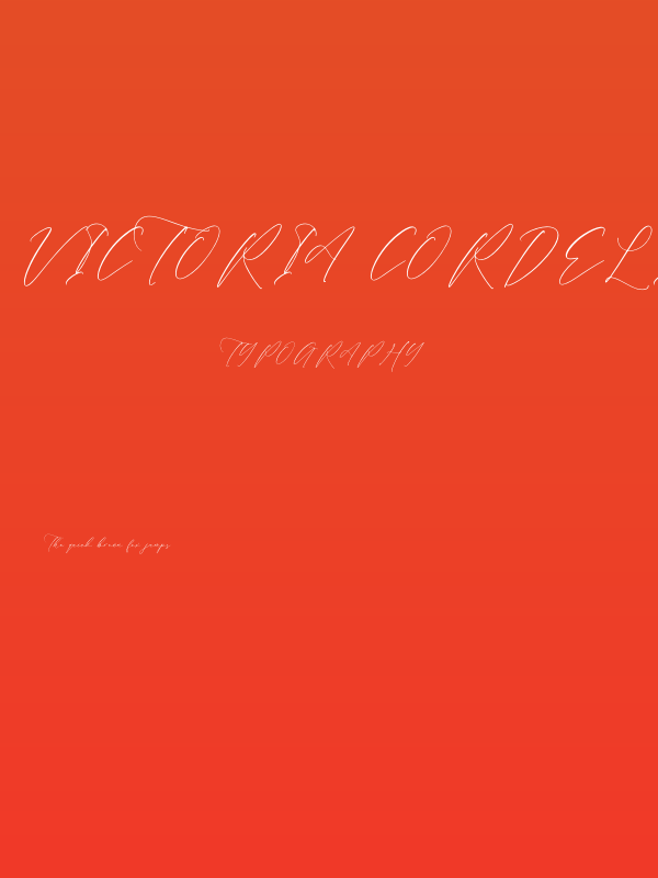 Victoria Cordeline DEMO VERSION Poster
