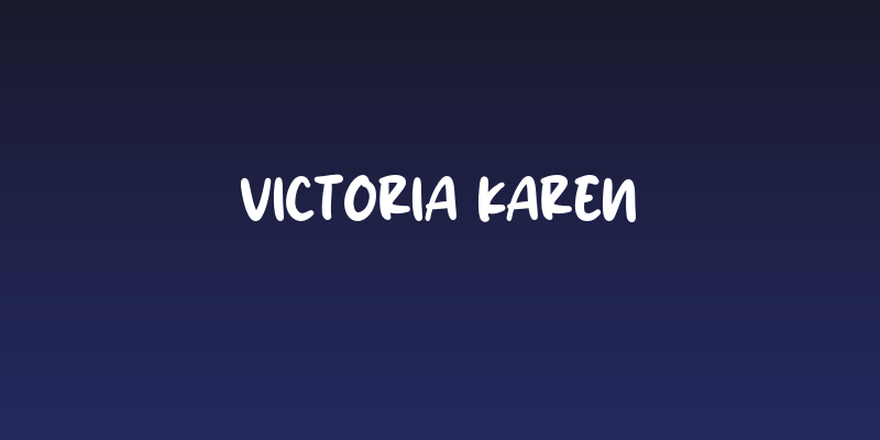 Victoria Karen Social Header