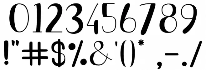 Victoria Melody Font OTHER CHARS