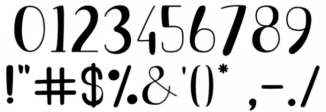 Victoria Melody Font OTHER CHARS