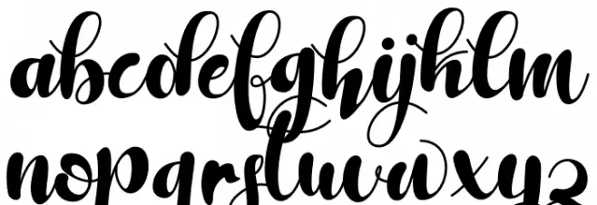 Victoria Melody Font LOWERCASE
