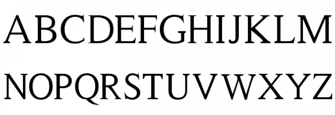 Victoria Serif फ़ॉन्ट अपरकेस