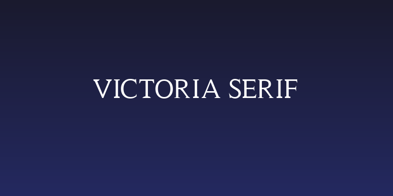 Victoria Serif Social Header