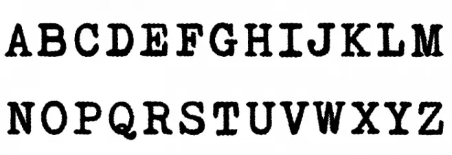 Victoria Typewriter Bold フォント 大文字