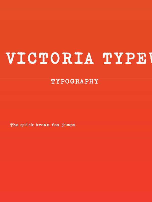 Victoria Typewriter Bold Poster