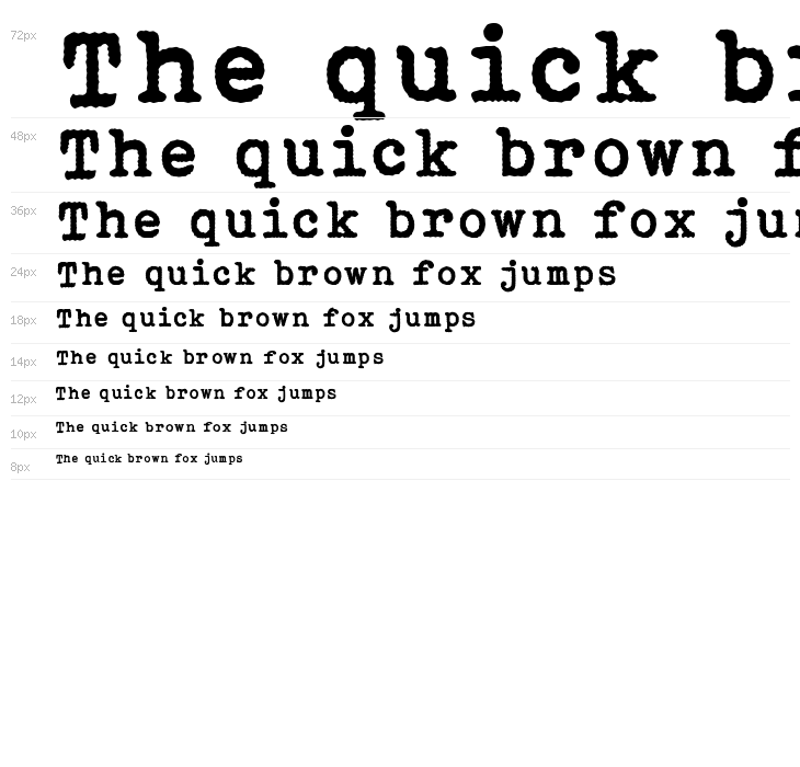 Victoria Typewriter Bold Waterfall