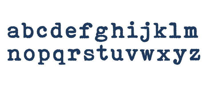Victoria Typewriter Bold Lowercase