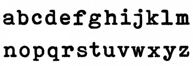 Victoria Typewriter Bold फ़ॉन्ट लोअरकेस