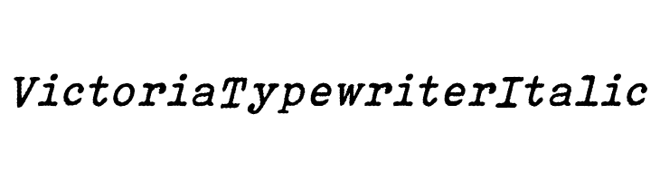 Victoria Typewriter Italic  नि: शुल्क फ़ॉन्ट्स डाउनलोड
