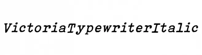 Victoria Typewriter Italic  नि: शुल्क फ़ॉन्ट्स डाउनलोड