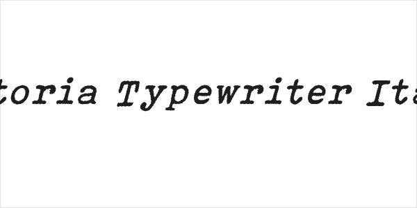 Victoria Typewriter Italic Logo