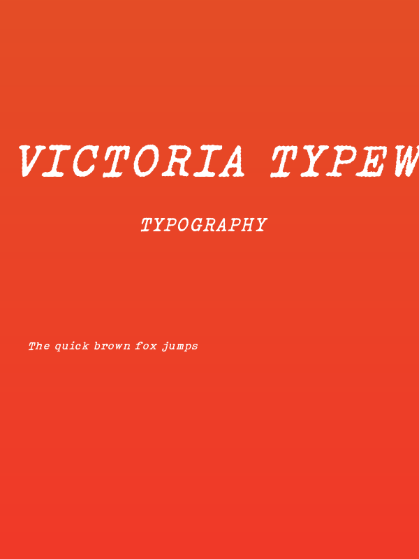 Victoria Typewriter Italic Poster
