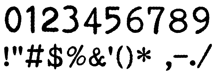 Victoria Typewriter Font OTHER CHARS
