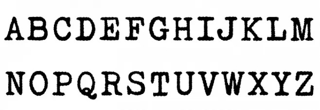 Victoria Typewriter Font Litere mari