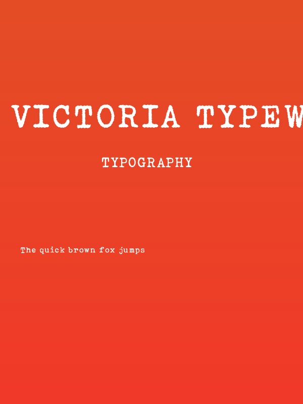Victoria Typewriter Poster