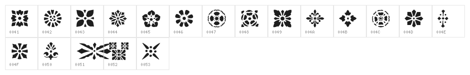 Victorian Designs One Character Map