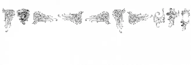 Victorian Free Ornaments Two Font OTHER CHARS