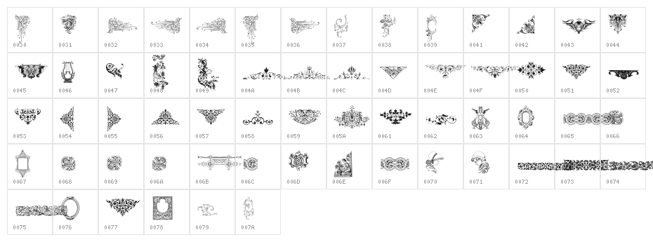 Victorian Free Ornaments Two Character Map