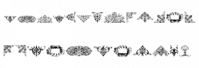 Victorian Free Ornaments Font Litere mari