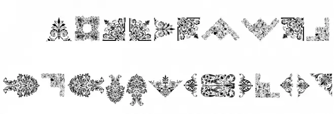 Victorian Free Ornaments フォント 小文字