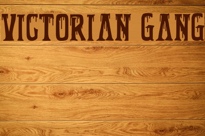 Victorian Gang Font examples