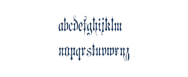 Victorian Gothic One Lowercase