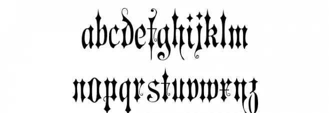 Victorian Gothic One फ़ॉन्ट लोअरकेस