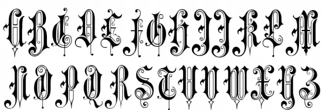 Victorian Gothic Two 字体 大写
