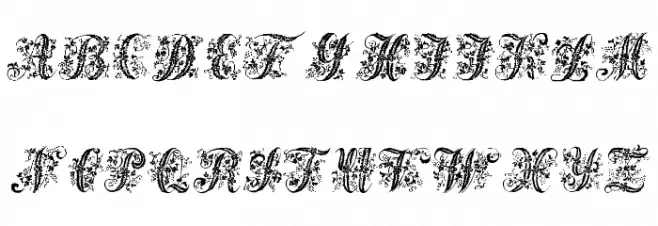 Victorian Initials One फ़ॉन्ट अपरकेस