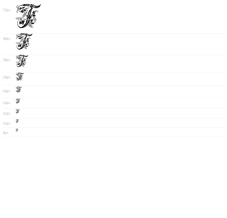 Victorian Initials One Waterfall