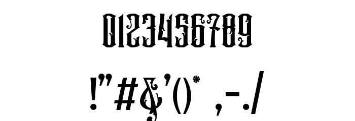 Victorian Supremacy Demo Font OTHER CHARS
