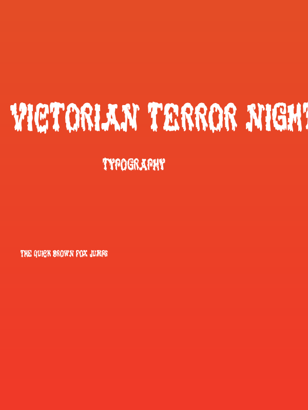 Victorian Terror Night Poster