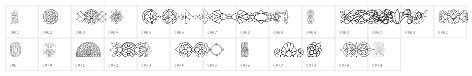 Victorian Window Character Map
