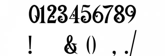 VictorianDecadeDemoVersion Font OTHER CHARS