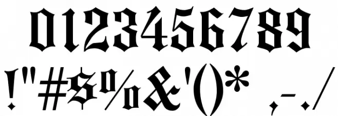 VictorianText Font OTHER CHARS