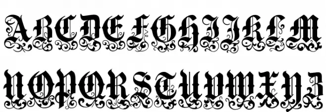 VictorianText 字体 大写