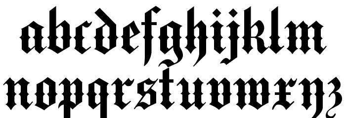 VictorianText Font LOWERCASE