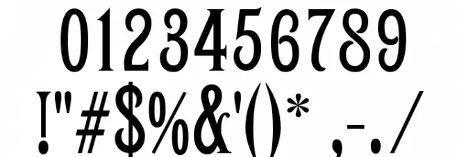 Victoriana Font Alte caractere