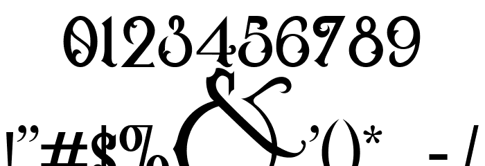 Victoriandeco Regular Font OTHER CHARS