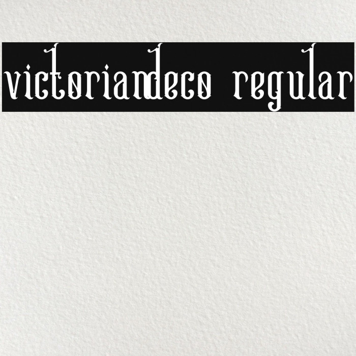 Victoriandeco Regular Font examples