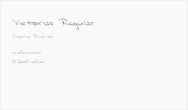 Victorias Regular Business Card