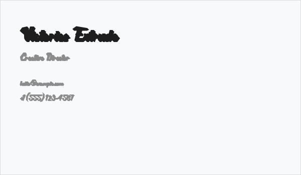 Victories Extrude Business Card