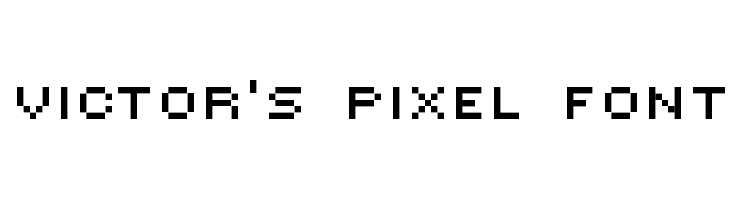 Victor's Pixel Font  フリーフォントのダウンロード