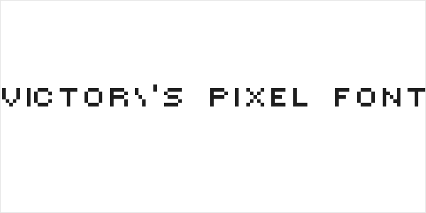 Victor's Pixel Font Logo