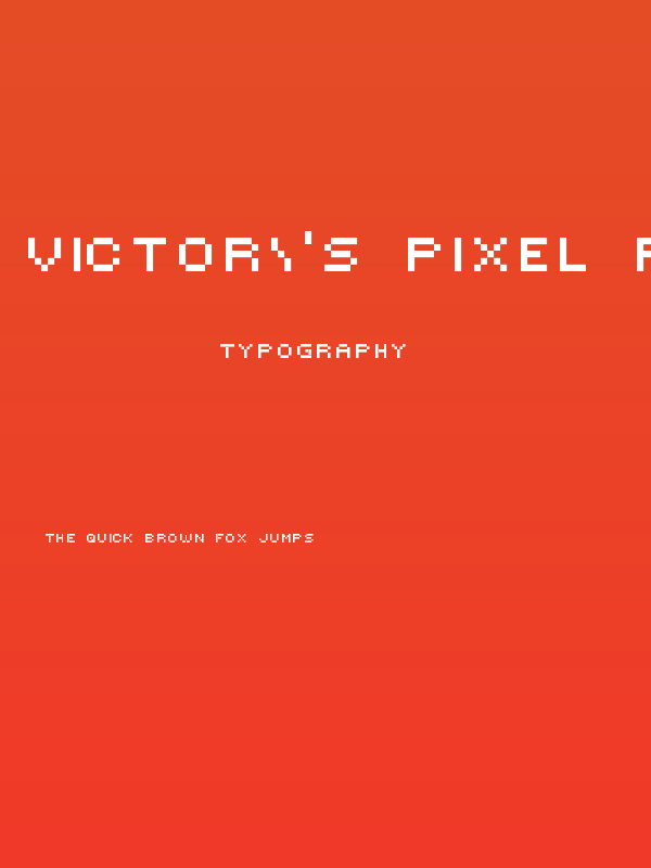 Victor's Pixel Font Poster