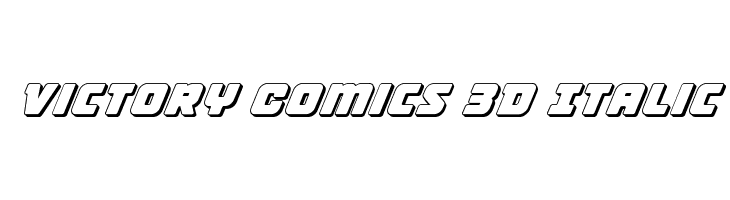 Victory Comics 3D Italic  Descarca Fonturi Gratis