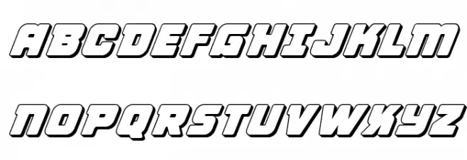 Victory Comics 3D Italic Polices MAJUSCULES